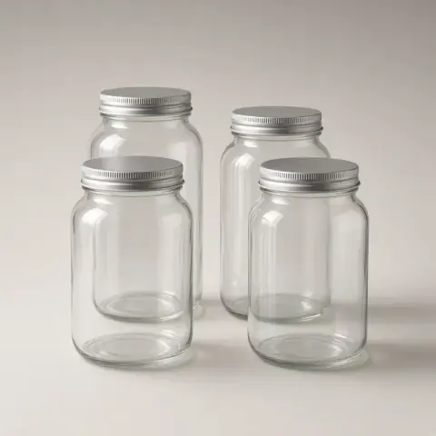 Pantryspan Glass Jars, professional product photograph